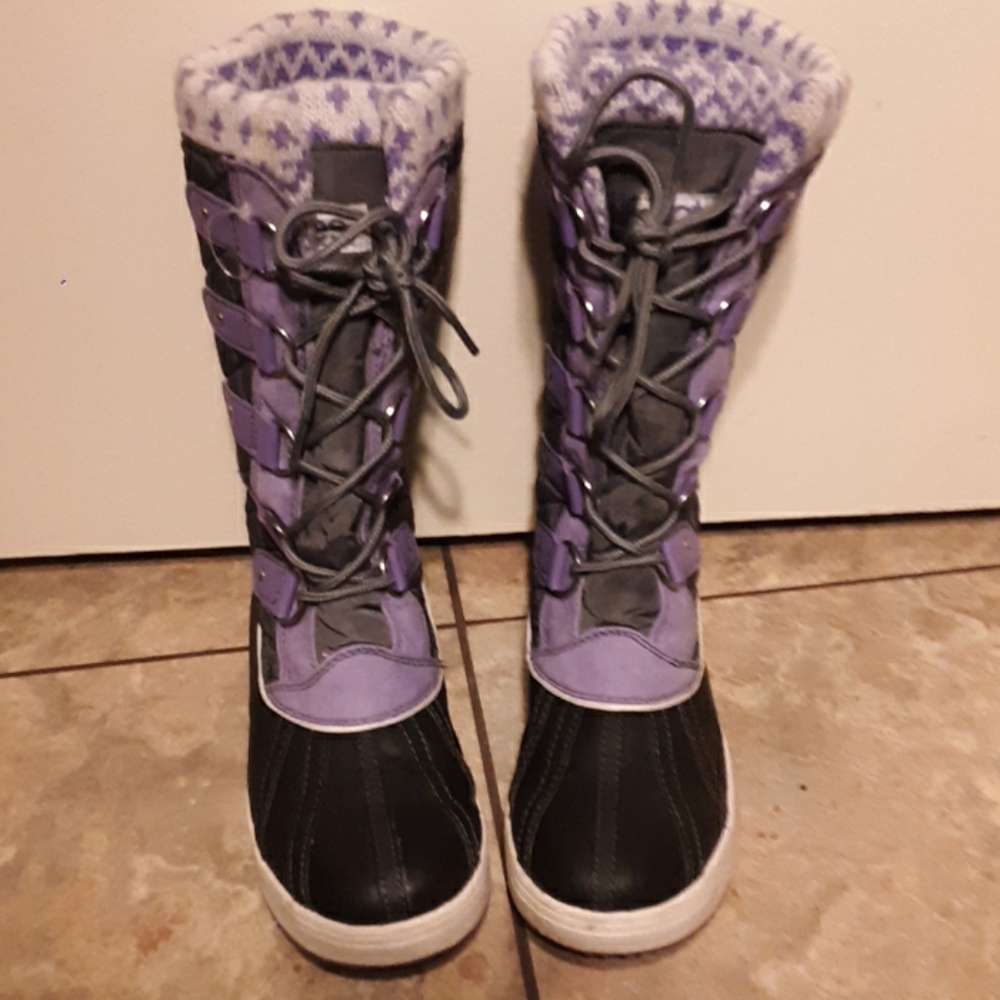 Selena purple snow/rain boots.